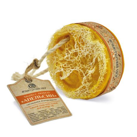Мыло с люфой Апельсин, 130 мл (Kleona, Для душа, ванной и SPAпроцедур)