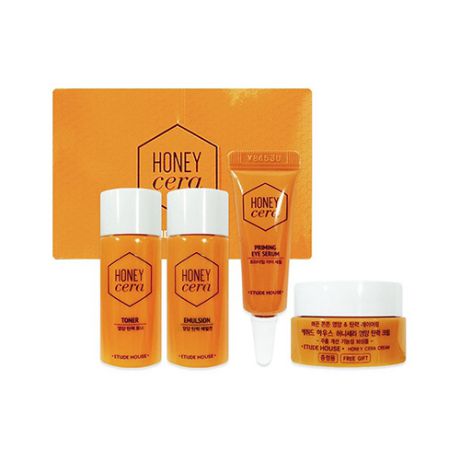 Набор уходовый мини с эсктрактом меда Et.Honey Cera Skin Care Set(4PCS) 215 мл10 мл5 мл (Etude House, Honey Cera)