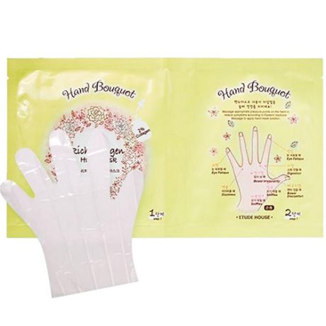 Маска для рук тканевая с коллагеном Hand bouguet Rich Collagen Hand Mask, 16 г (Etude House, Hand bouguet)