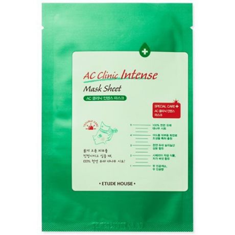 Маска тканевая для проблемной кожи AC Clinic Intense Mask 1sheet, 20 мл (Etude House, AC Clinic)