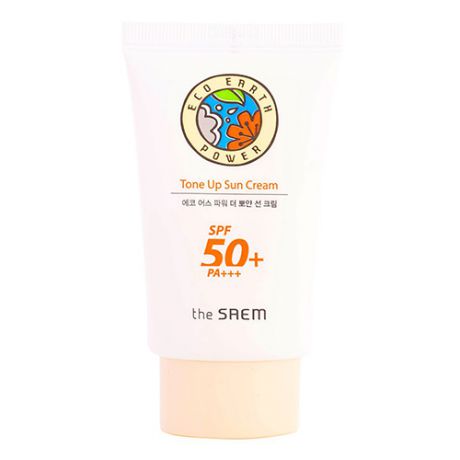 Крем солнцезащитный SPF50 Eco Earth Power Tone Up Sun Cream, 50 г (The Saem, Sun)