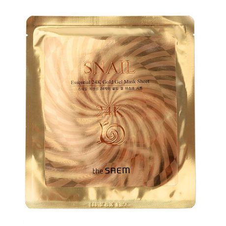 Маска для лица улиточная гелевая 24K Gold Gel Mask Sheet, 30 г (The Saem, Snail Essential)