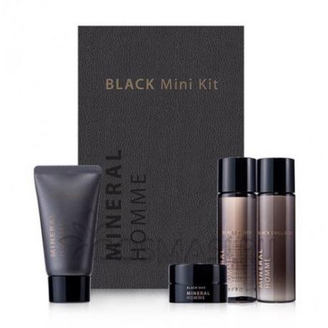 Набор миниатюр мужской увлажняющий Mineral Homme Black Mini Kit 230 мл, 25 мл, 15 мл (The Saem, Homme)