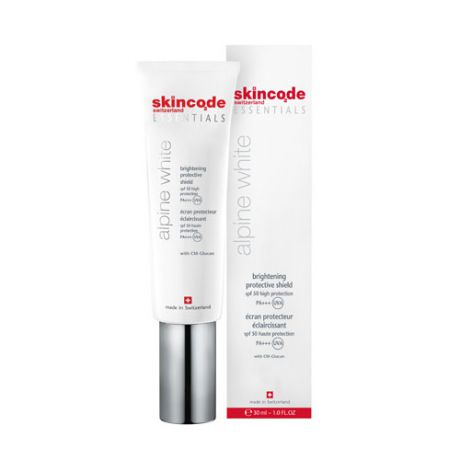 Осветляющий защитный крем spf 50PA, 30 мл (Skincode, Alpine White)