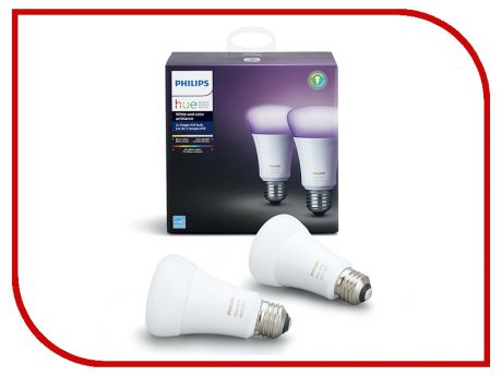 Лампочка Philips Hue White And Color Ambiance E27 (2шт)