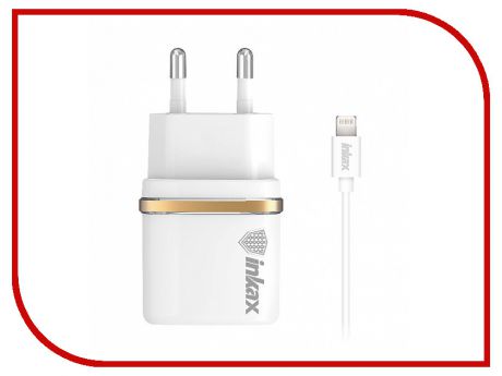 Зарядное устройство Inkax СЗУ 2в1 8pin для iPhone 5/6/7 CD-11-IP White