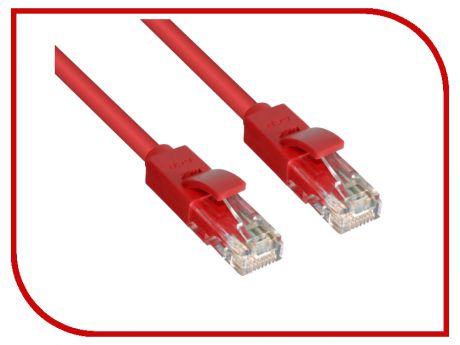 Сетевой кабель Greenconnect UTP 24AWG cat.5e RJ45 T568B 0.5m Red GCR-LNC04-0.5m