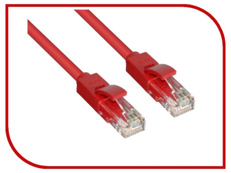 Сетевой кабель Greenconnect UTP 23AWG cat.6 RJ45 T568B 10m Red GCR-LNC604-10.0m