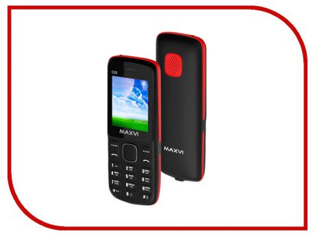 Сотовый телефон Maxvi C22 Black Red