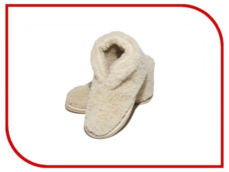 Тапочки Smart Textile Бабуши из овечьего меха Н521 размер 38-39 Beige