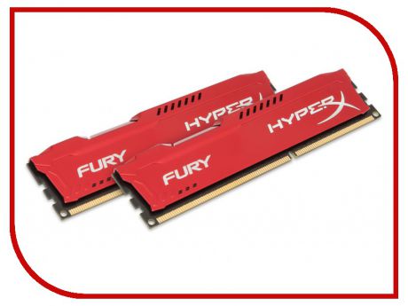 Модуль памяти Kingston HyperX Fury Red DDR3 DIMM 1333MHz PC3-10600 CL9 - 16Gb KIT (2x8Gb) HX313C9FRK2/16