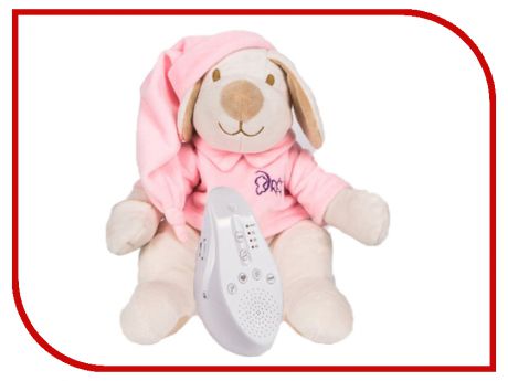 Игрушка Drema BabyDou 113 Собачка для сна с белым и розовым шумом Pink