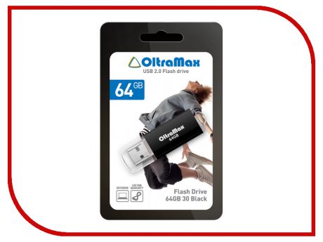USB Flash Drive 64Gb - OltraMax 30 Black OM064GB30-B