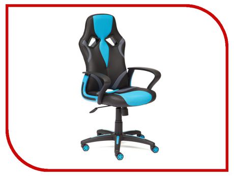 Компьютерное кресло TetChair Runner искусственная кожа, ткань Black-Light Blue 36-6/23 12406