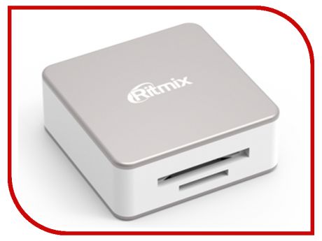 Карт-ридер Ritmix CR-2051 SD/microSD/MS/Memory Stick Micro Silver-White