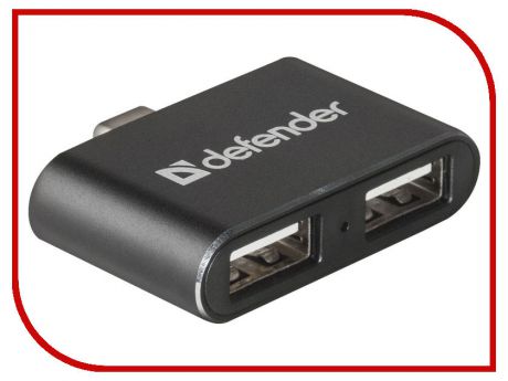 Хаб USB Defender Quadro Dual USB 3.1 Type-C - USB 2.0 2-ports 83207