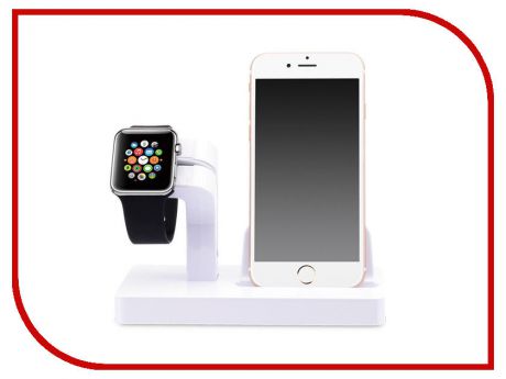 Аксессуар Док-станция Gurdini Smart Apple Watch + Lightning Connector White 903285