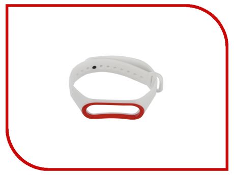 Aксессуар Ремешок Gurdini Silicone для Xiaomi Mi Band 3 White-Red 907371