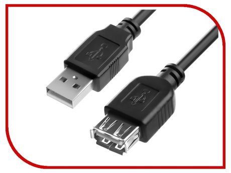 Аксессуар Greenconnect Premium USB 2.0 AM-AF Black GCR-UEC3M-AAS-0.75m