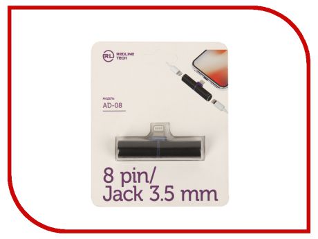 Аксессуар Red Line Lightning 8pin - Jack 3.5mm Black УТ000016491