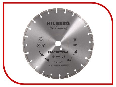 Диск Trio Diamond Диск Hilberg Hard Materials Лазер HM108 алмазный отрезной 350x25.4x12mm