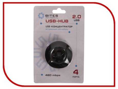 Хаб USB 5bites 4xUSB 2.0 HB24-206BK Black