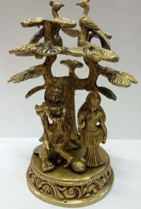 Статуэтка Кришна и Радха под деревом, бронза 16см (Статуэтка Кришна и Радха под деревом, бронза 16см арт.805)