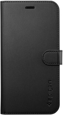 Чехол-книжка для Apple iPhone XR SGP Wallet S (Черный)
