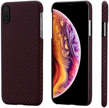 Чехол Pitaka MagCase Aramid для iPhone XS Max (Черно-красный)