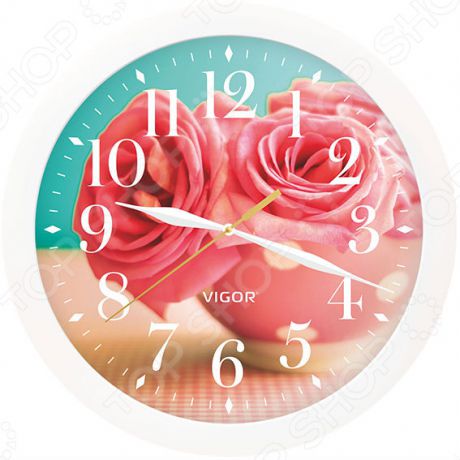 Часы настенные Vigor Д-29 «Розовые розы»
