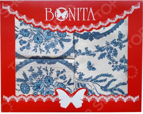 Набор: скатерть и 2 полотенца BONITA «Французская коллекция: Жуи»