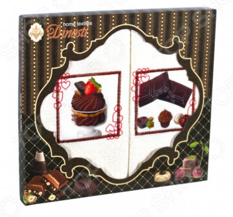 Комплект из 2-х кухонных полотенец Dinosti «Шоколадный маффин»