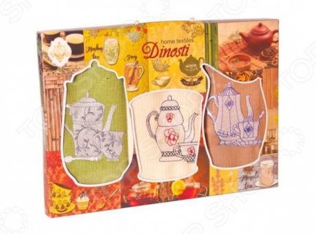 Комплект из 3-х кухонных полотенец Dinosti «Чайная»