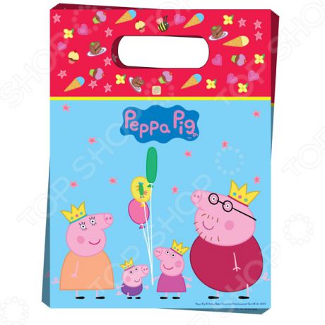Набор пакетов для подарков Peppa Pig «Пеппа-принцесса»