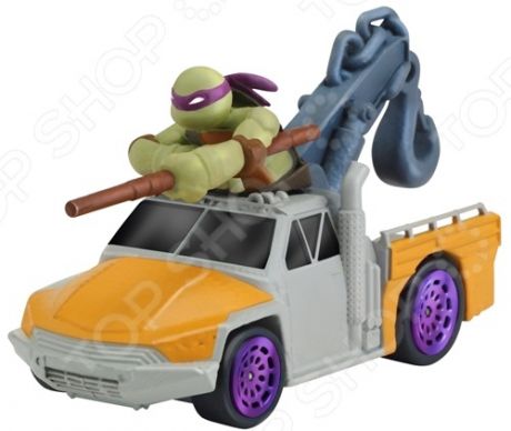 Машинка игрушечная с фигуркой Nickelodeon «Донни на подъемнике»