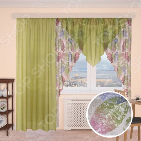 Комплект штор для окна с балконом Синель «Квартет» 199
