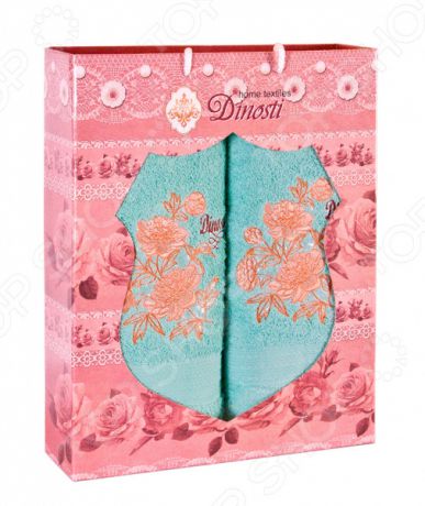 Комплект из 2-х махровых полотенец Dinosti «Розы». В ассортименте