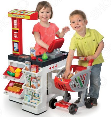 Игровой набор для ребенка Smoby «Супермаркет с тележкой»