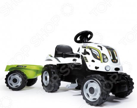Машина-каталка Smoby «Трактор педальный XL с прицепом»