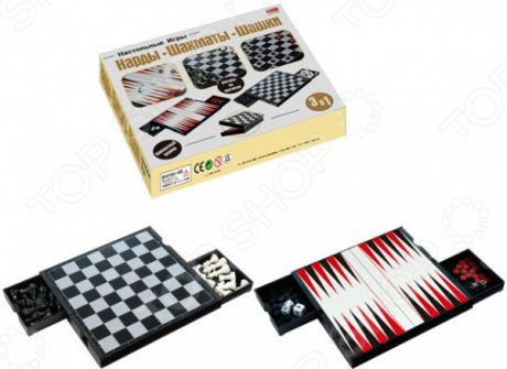 Набор 3 в 1 магнитный: шахматы, шашки, нарды Наша Игрушка 951300