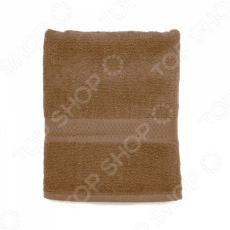 Полотенце махровое Spany однотонное. Цвет: коричневый