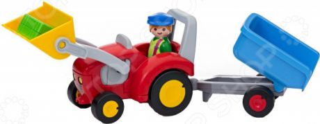 Конструктор для малыша Playmobil «Трактор с прицепом»
