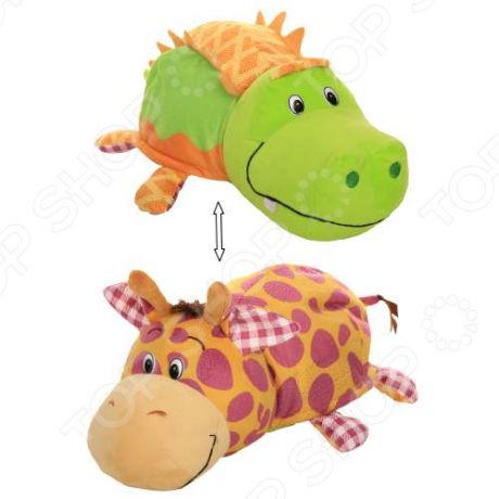 Мягкая игрушка 1 Toy «Вывернушка Ням-Ням 2в1: Крокодильчик-Жираф»