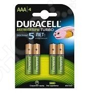 Набор батареек аккумуляторных Duracell HR03-4BL