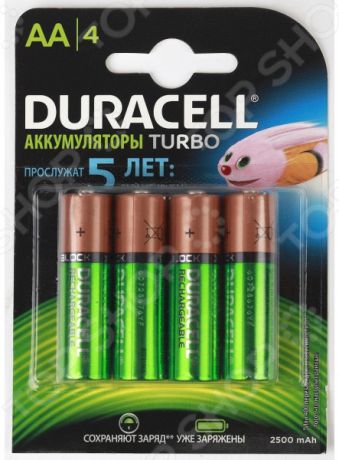 Набор батареек аккумуляторных Duracell HR6-4BL