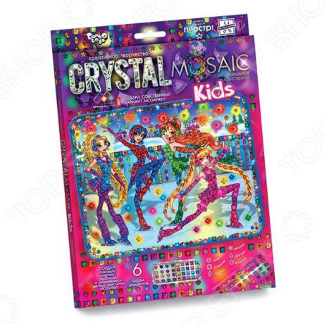 Набор для творчества Danko Toys Crystal Mosaic Kids «Девочки феи»