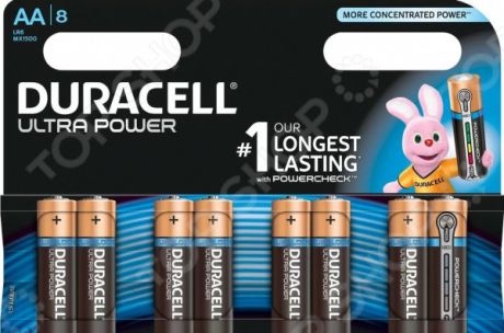 Набор батареек щелочных Duracell LR6-8BL Ultra Power