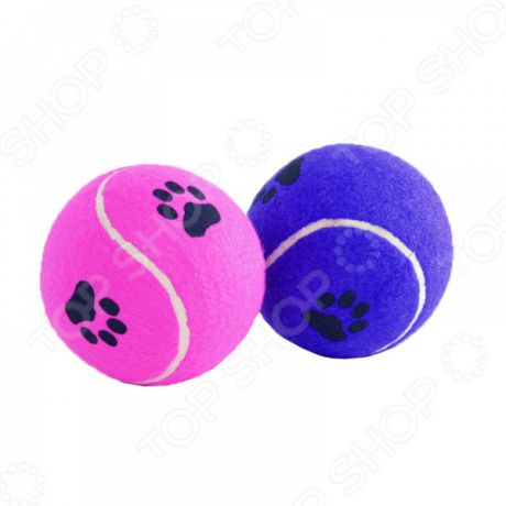 Игрушка для собак Beeztees «Мячик теннисный с отпечатками лап». В ассортименте