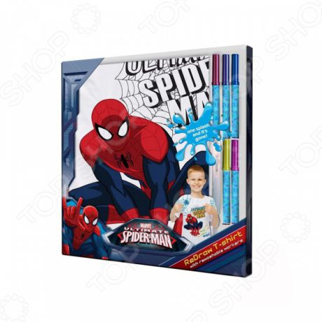Футболка с фломастерами для раскрашивания ReDraw Spider-Man