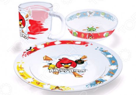 Набор детской посуды Angry Birds Classic